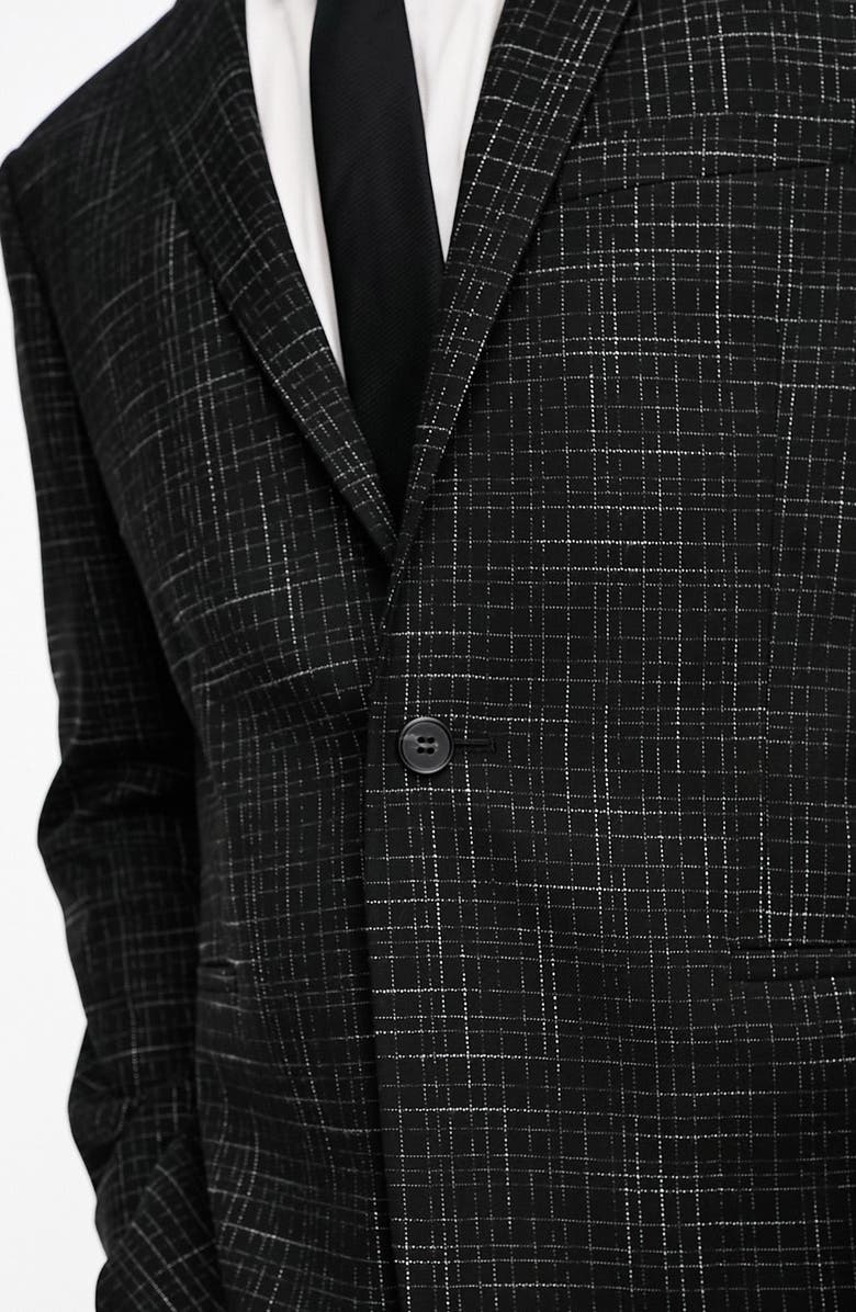 ASOS DESIGN Slim Fit Crosshatch Suit Jacket, Alternate, color, 