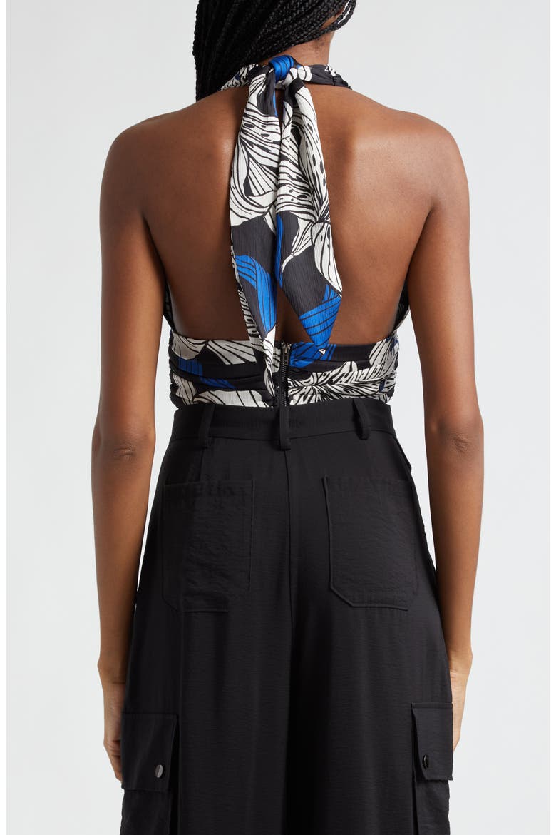 Milan Floral Halter Top, Alternate, color, BLACK LILY PRINT