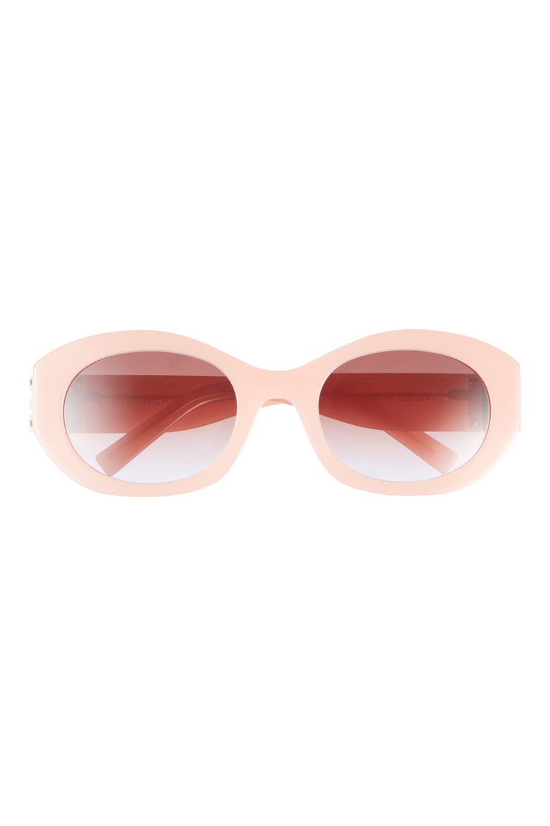 4G Oval Sunglasses, Main, color, MATTE PINK / GRADIENT BORDEAUX