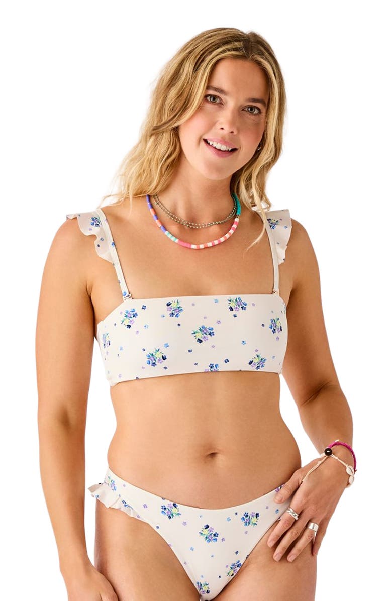 Carve Designs Bev Ruffle Top, Main, color, Pearl Floret