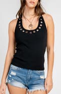 Beivy Grommet Rib Jersey Tank