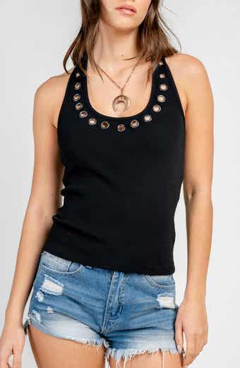 Beivy Grommet Rib Jersey Tank
