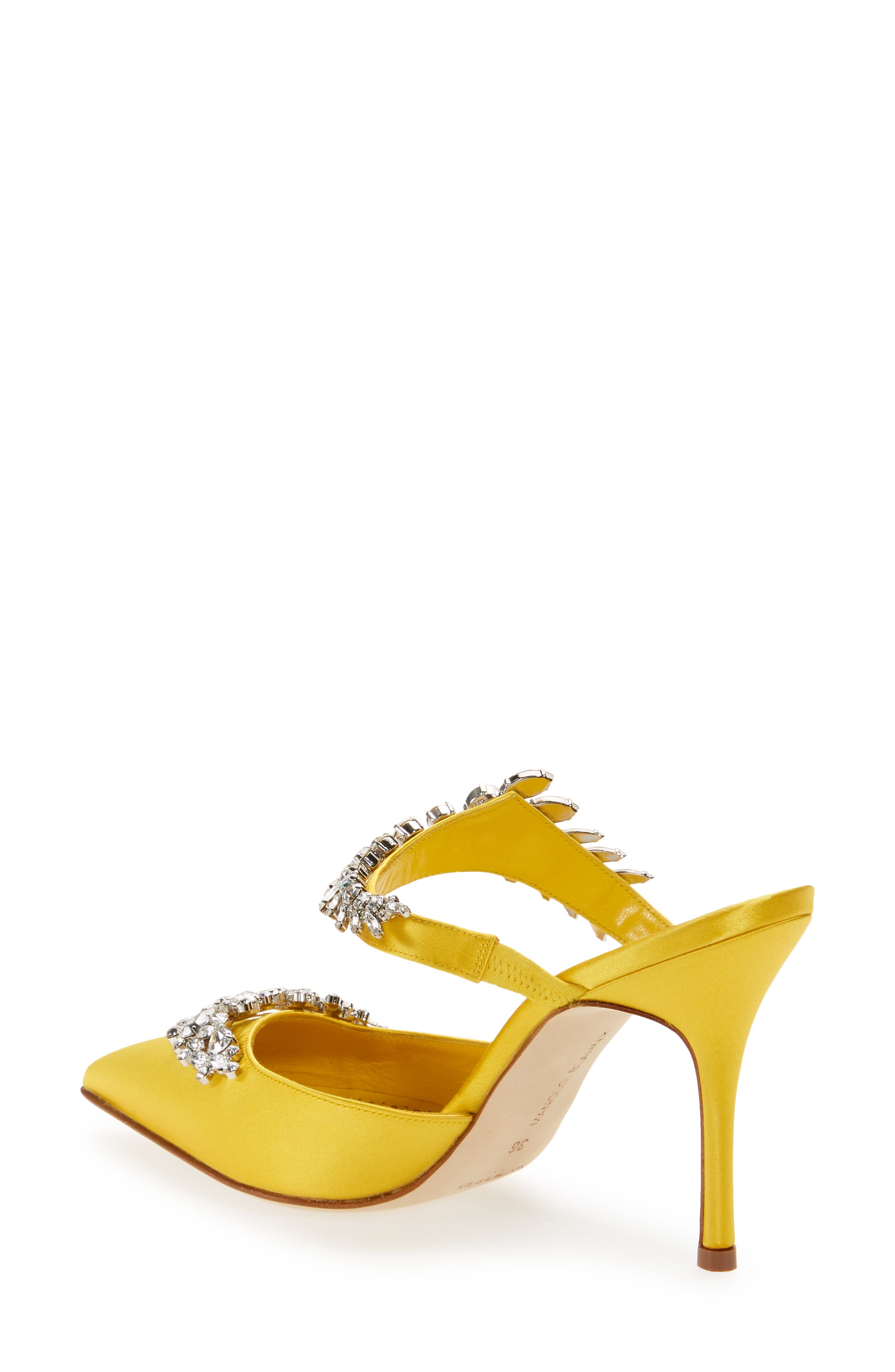 Manolo Blahnik Lurum Jewel Leaf Mule, Alternate, color, 
