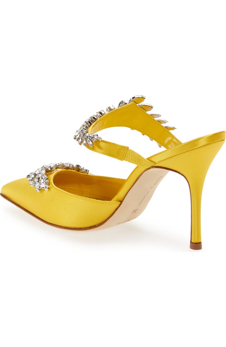 Manolo Blahnik Lurum Jewel Leaf Mule, Alternate, color,