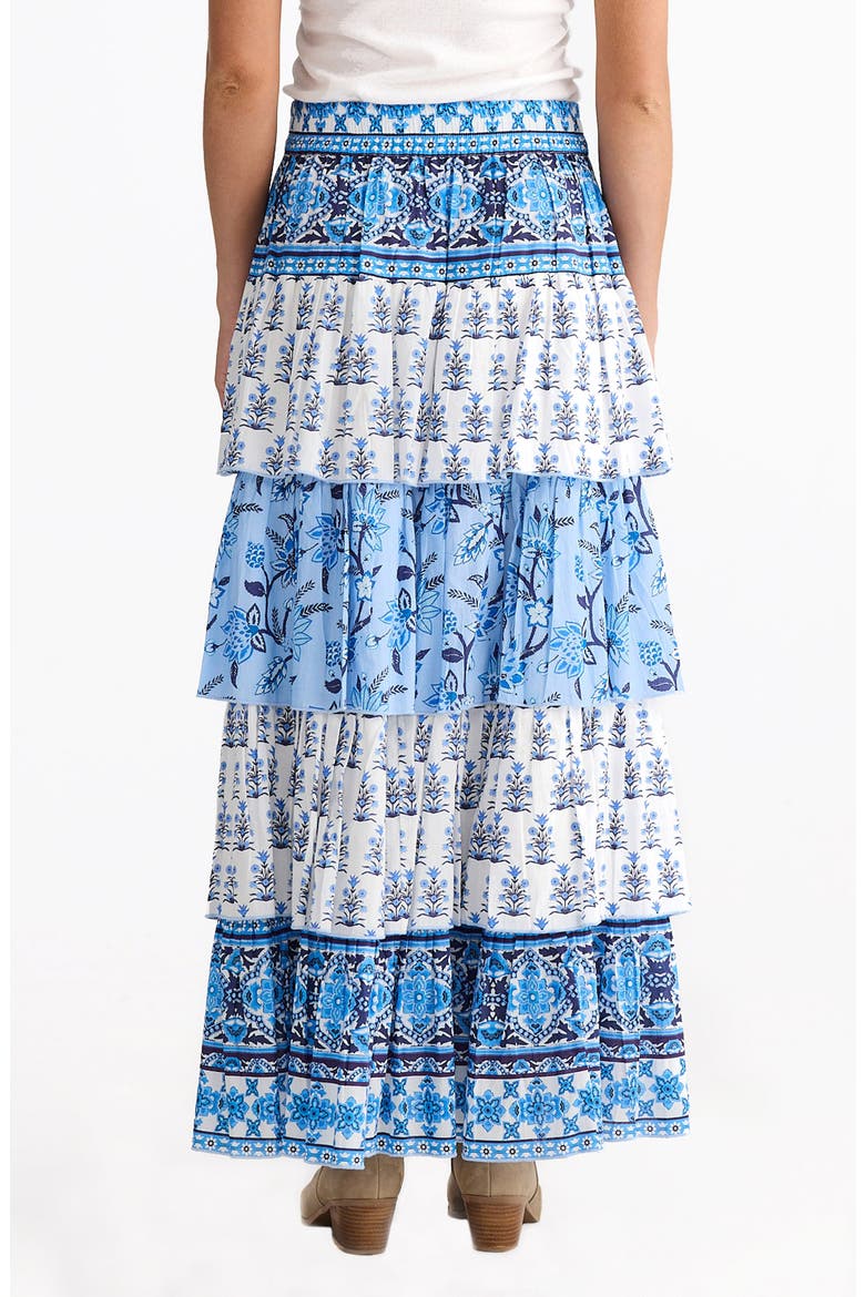 Ariel Tiered Maxi Skirt, Alternate, color, BLUEBERRY FIELDS