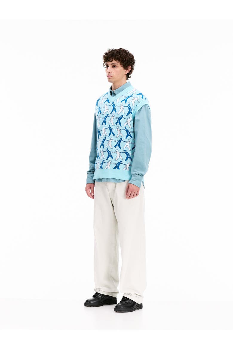 Tag-A-Long Knitted Vest, Alternate, color, Blue