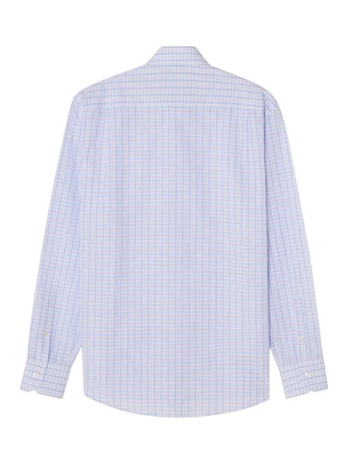 Robert Talbott Reynolds Check Cotton/linen Shirt In Blue