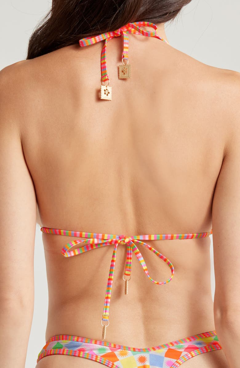 Kulani Kinis Bind Halter Bikini Top, Alternate, color, Sunshine Sorbet