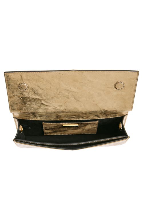 ALEXIS BITTAR ALEXIS BITTAR TWISTED SIDE HANDLE LEATHER CLUTCH 