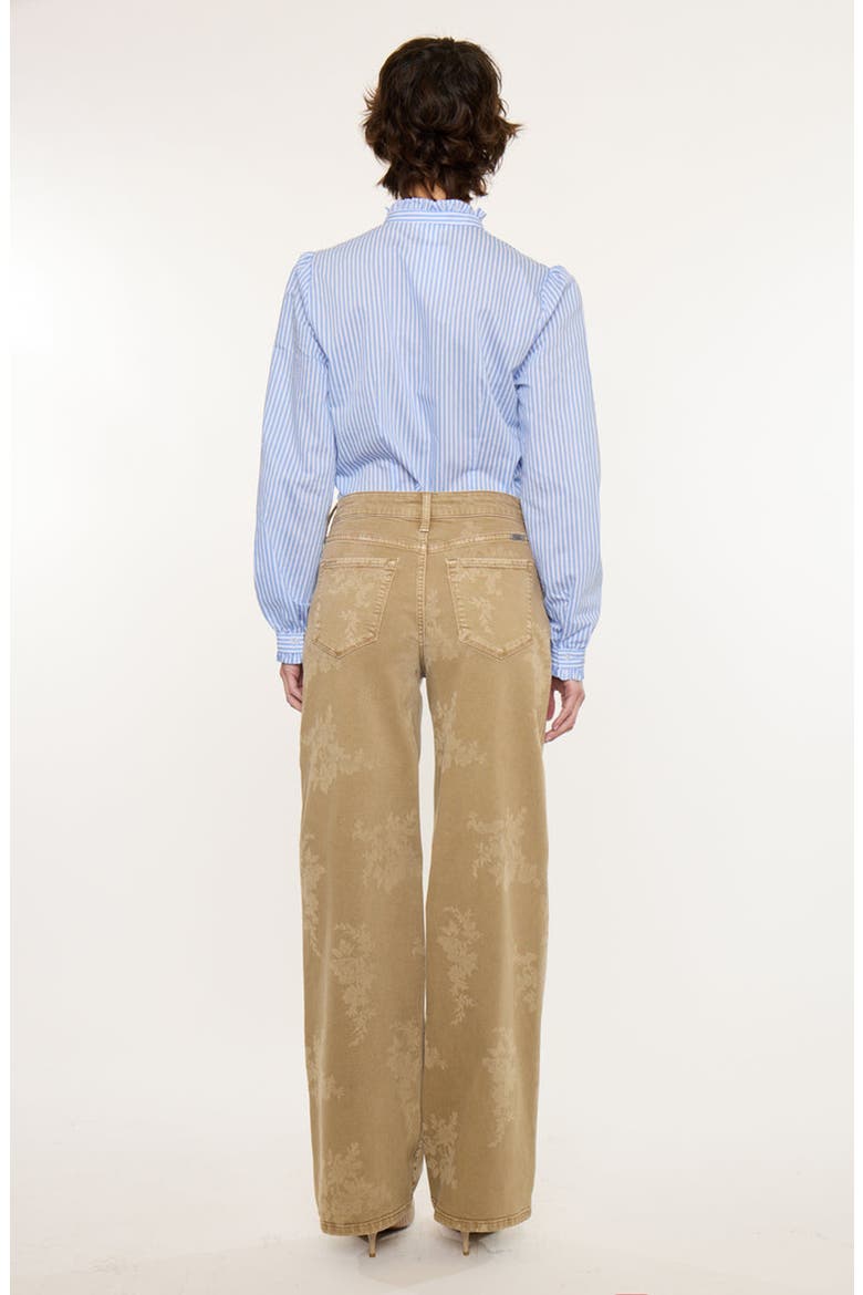 Wendy Mid Rise Wide Jeans, Alternate, color, Brown Floral