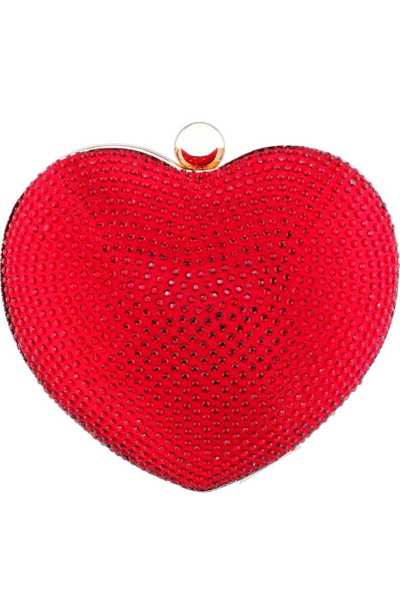 Nina Crystal Embellished Minaudière, Alternate, color, Red Rouge