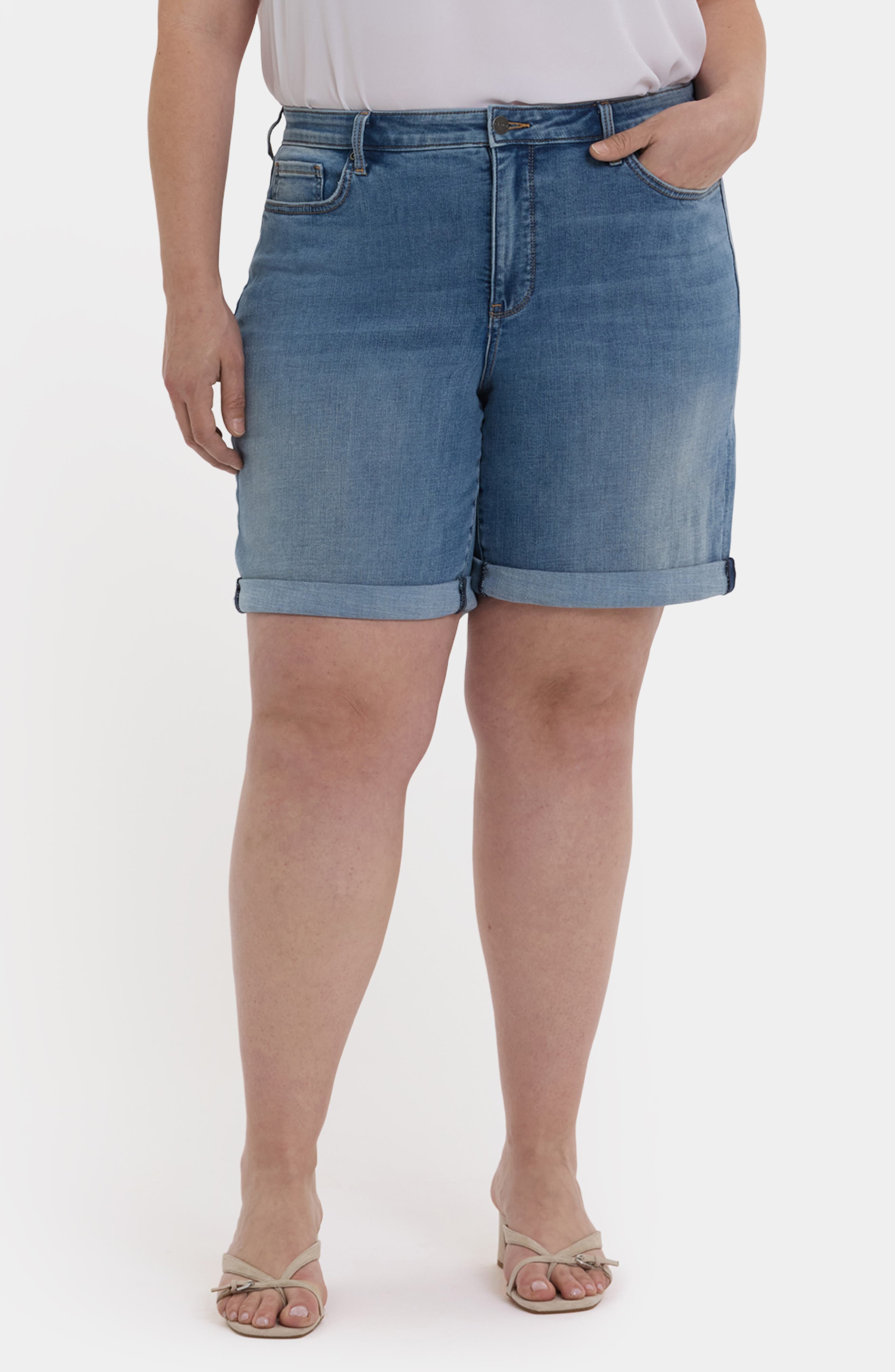 Diana Relaxed Fit Cuffed Denim Shorts