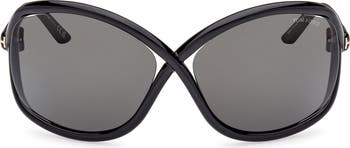 Tom Ford Bettina FT1068 68mm Butterfly Oversized Sunglasses NWT Made In Italy Tom Ford Bettina Smoke Butterfly Ladies Sunglasses FT1068  main image 2