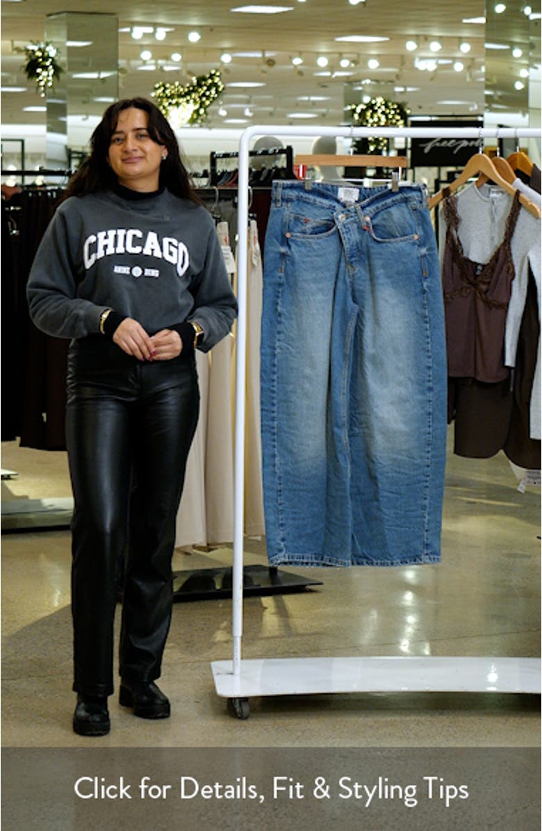 Jaya Crossover Waist Baggy Wide Leg Jeans, sales video thumbnail