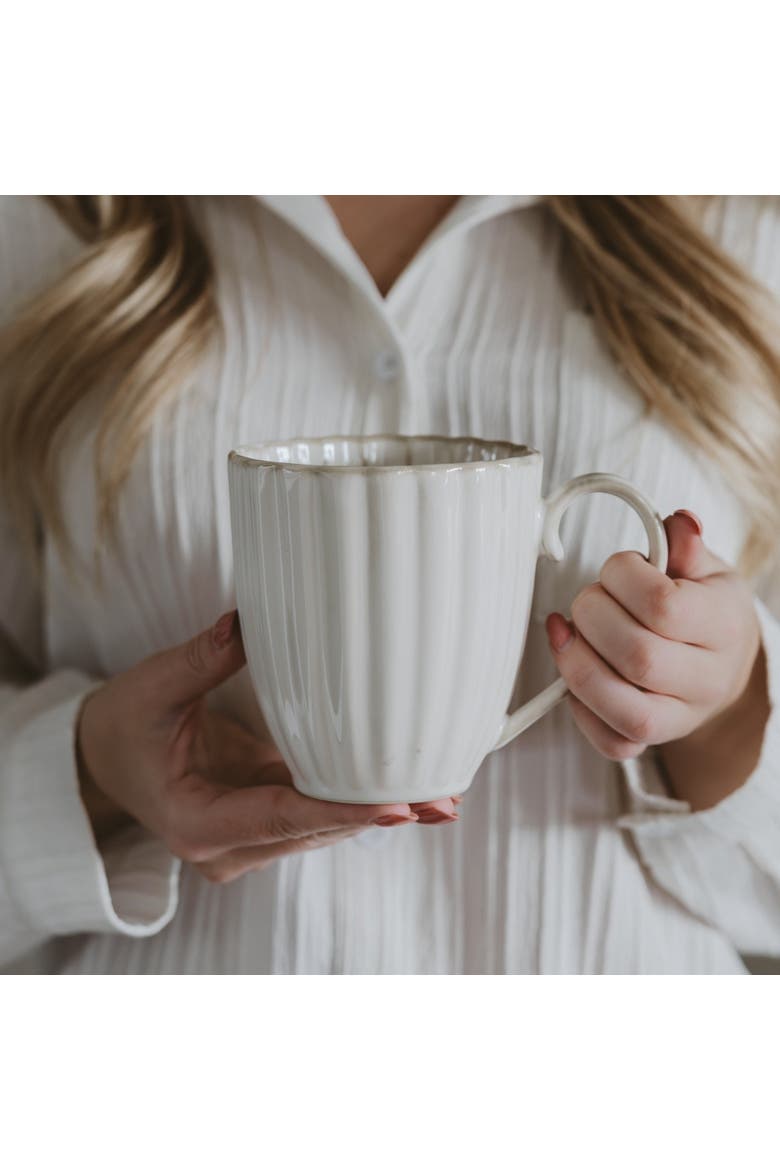 Scallop 20 oz Ceramic Mug, Alternate, color, Scallop