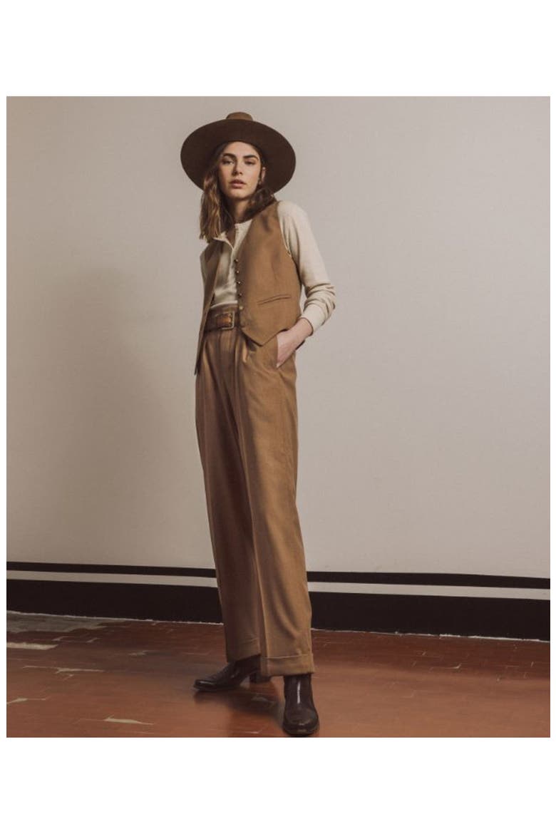 Demi Wool Vest, Alternate, color, Camel