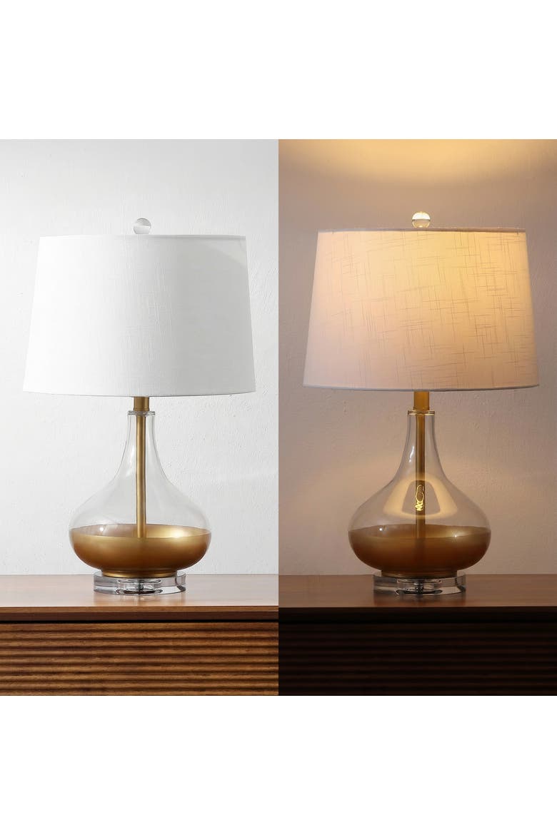 West Glass LED Table Lamp, Alternate, color, Clear/Gold