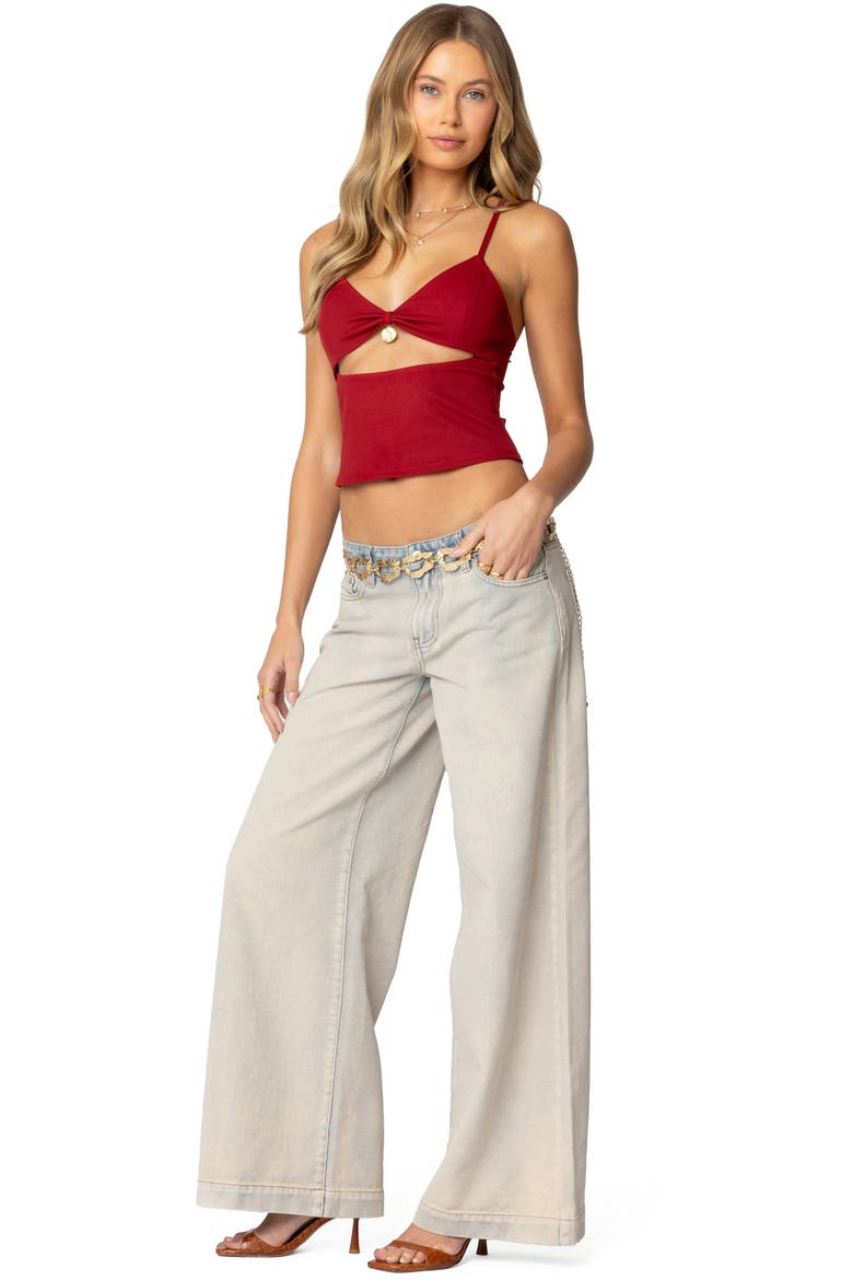 Rhiannon Washed Low Rise Wide Leg Jeans, Alternate, color, LIGHT-DENIM