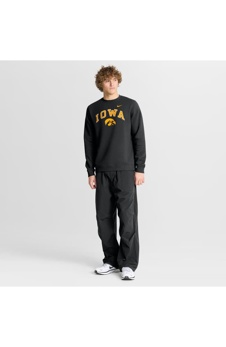 Nike Men
s Nike Black Iowa Hawkeyes Arch Pullover Sweatshirt, Alternate, color, Black