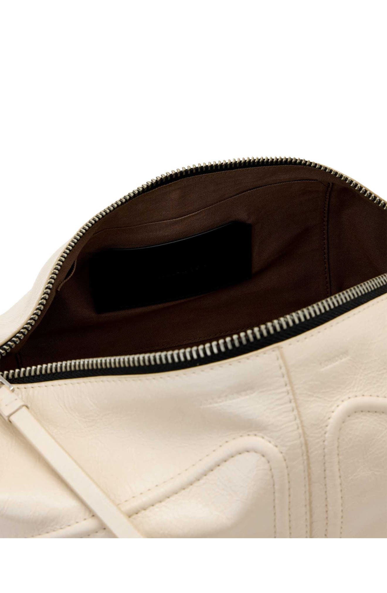 Jean Ray Leather Shoulder Bag, Alternate, color, GYPSUM WHITE