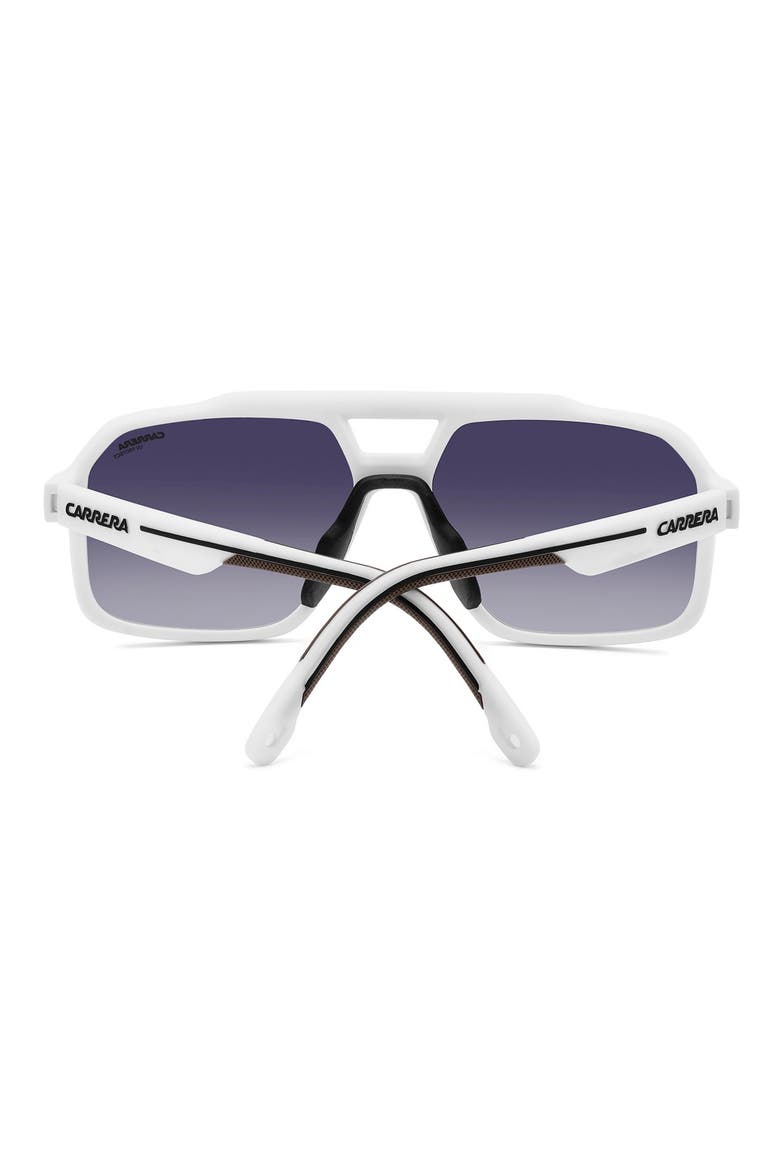 C Sport 61mm Gradient Square Sunglasses, Alternate, color, MATTE WHITE/ GREY SP SH