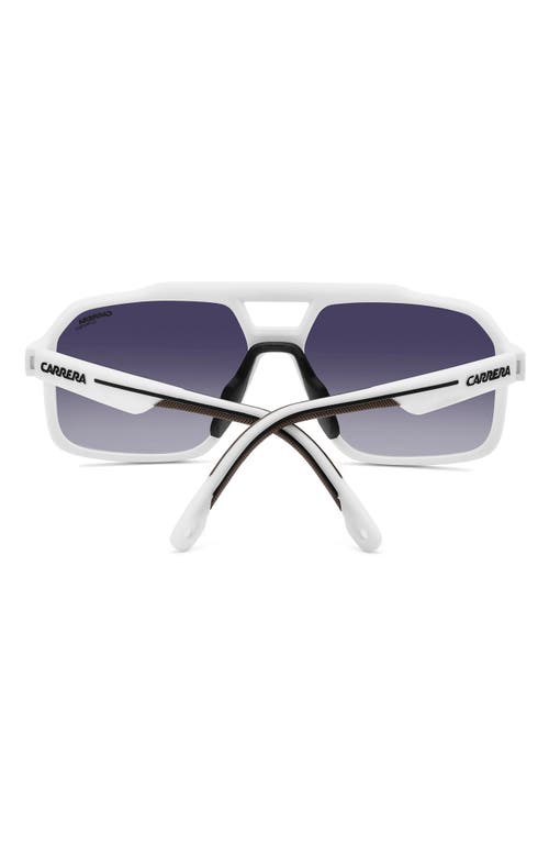 Carrera Eyewear C Sport 61mm Gradient Square Sunglasses In Matte White/grey Sp Sh