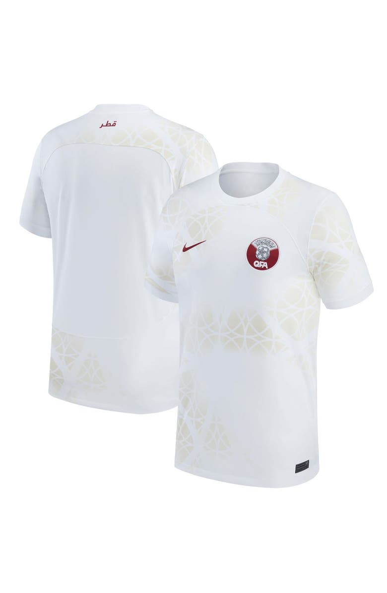 Nike Men's Nike White Qatar National Team 2022/23 Away Replica Jersey, Main, color,