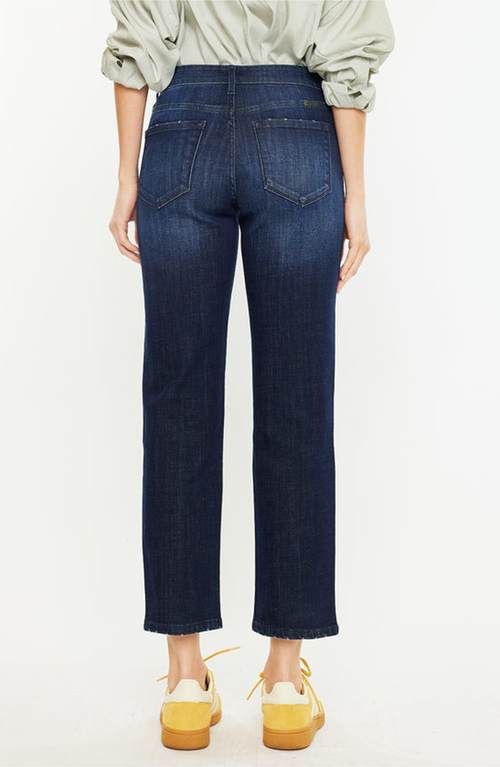 Official Kancan Usa Delvey Mid Rise Boyfriend Jeans In Dark Wash