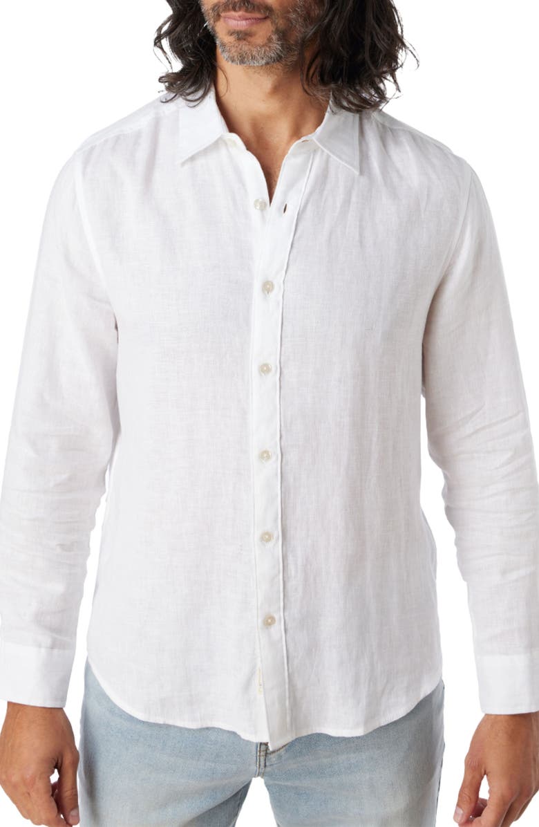 Fair Harbor Island Linen Blend Button-Up Shirt, Main, color, 