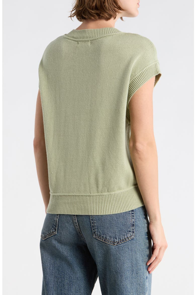 Cap Sleeve Button Front Cardigan, Alternate, color, LIGHT OLIVE