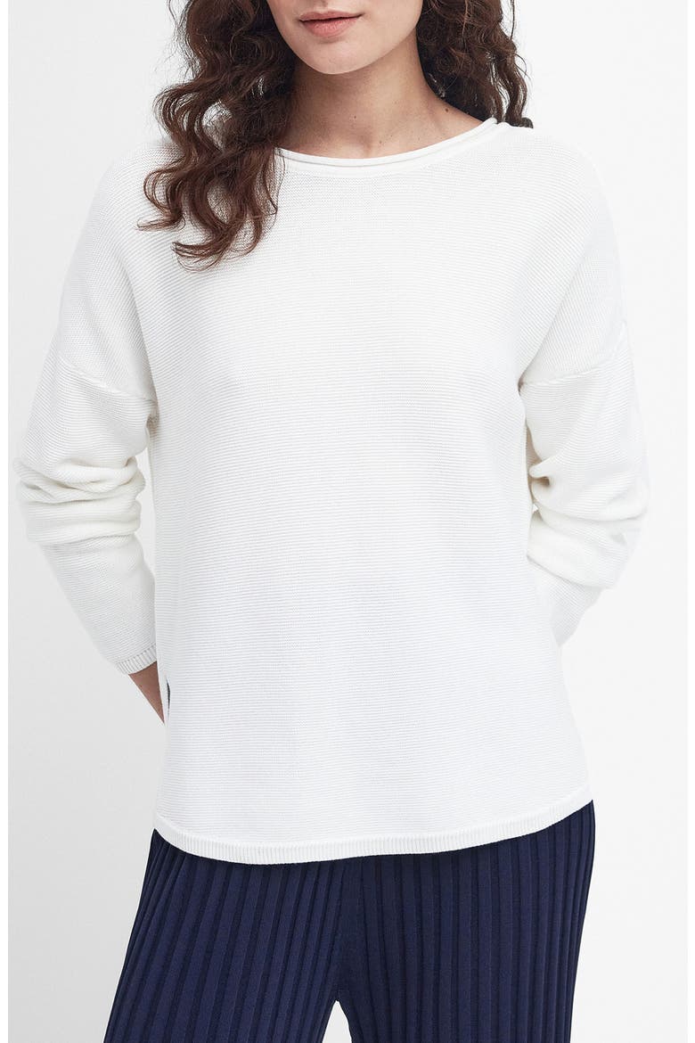 Marine Relaxed Fit Cotton Sweater, Main, color, CLOUD