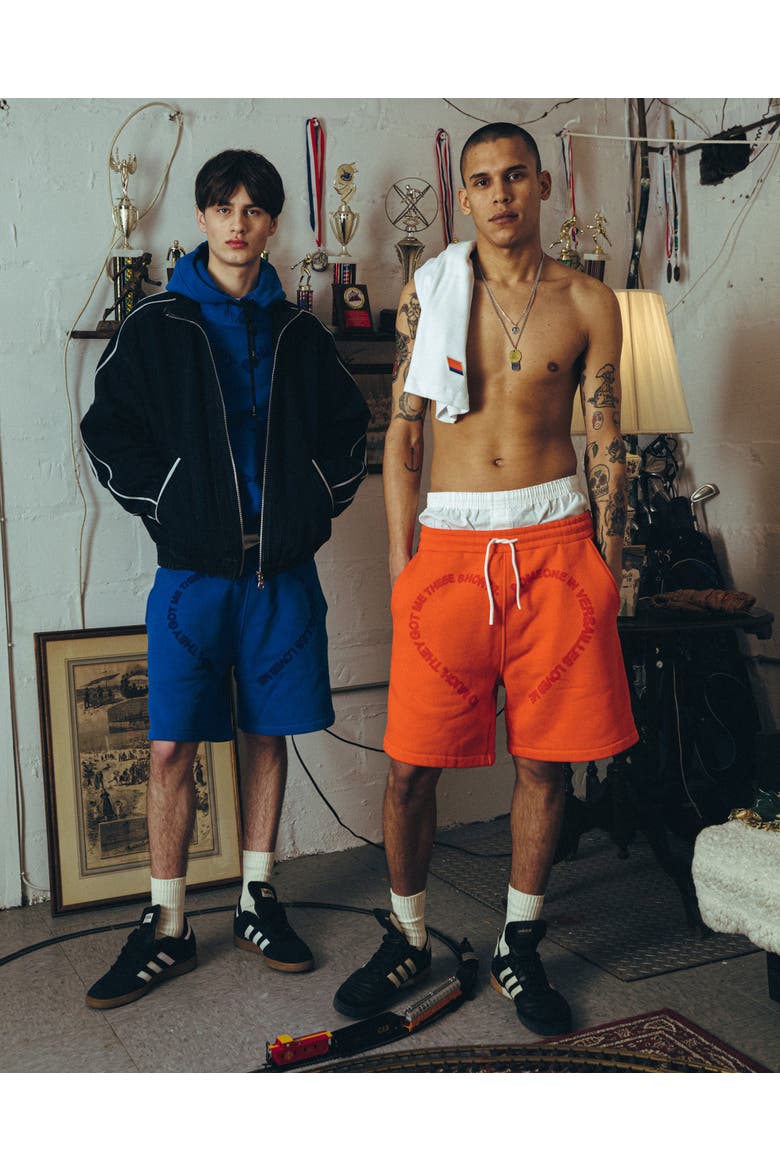 HK Versailles Hearts Sweat Shorts, Alternate, color, Kimset Blood Orange