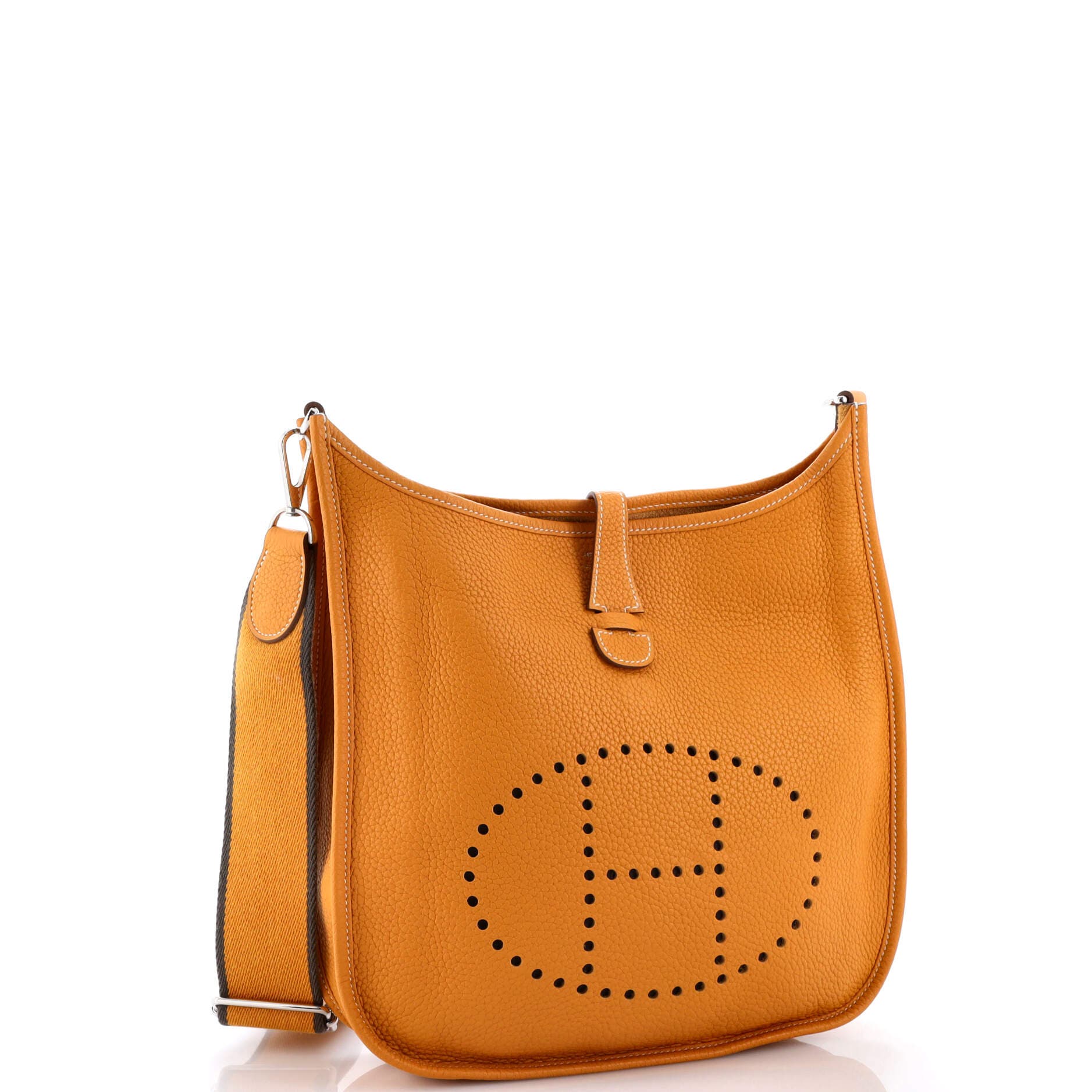 Pre-Owned Hermes Evelyne Bag Gen III Clemence PM, Alternate, color, Moutarde