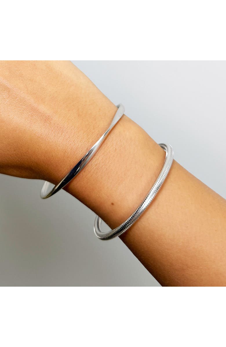 The Lovery Fine Jewelry Sculpted Bangle Bracelet, Alternate, color, Sterling Silver