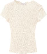 MANGO Floral Lace T-Shirt