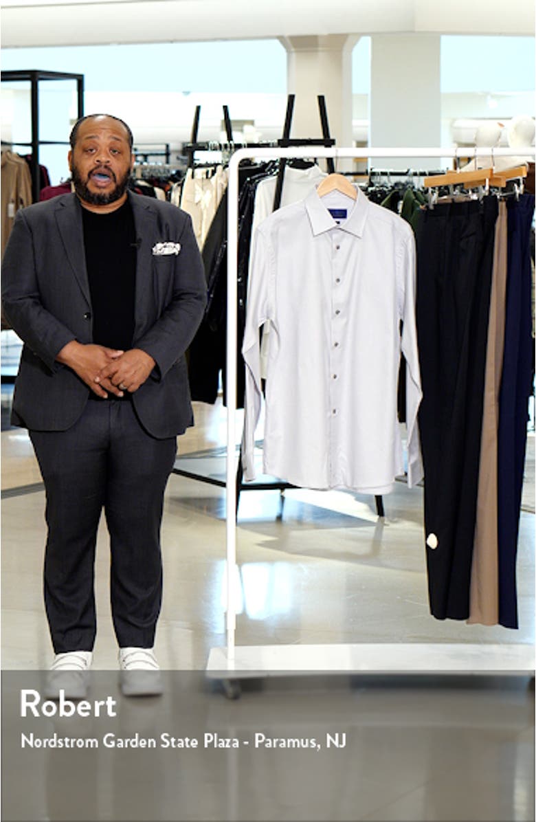 Trim Fit Dobby Dot Twill Dress Shirt, sales video thumbnail