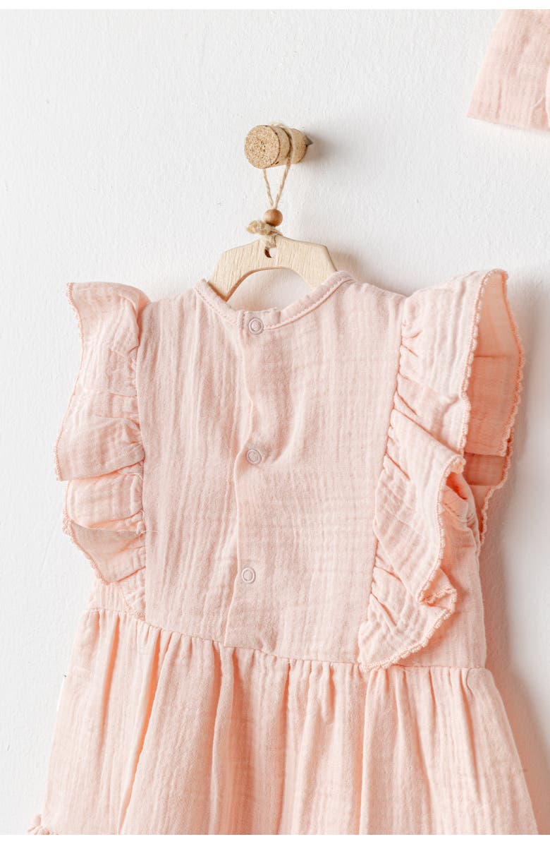 Andy Wawa Love Family Muslin Dress Band Set, Alternate, color, Salmon