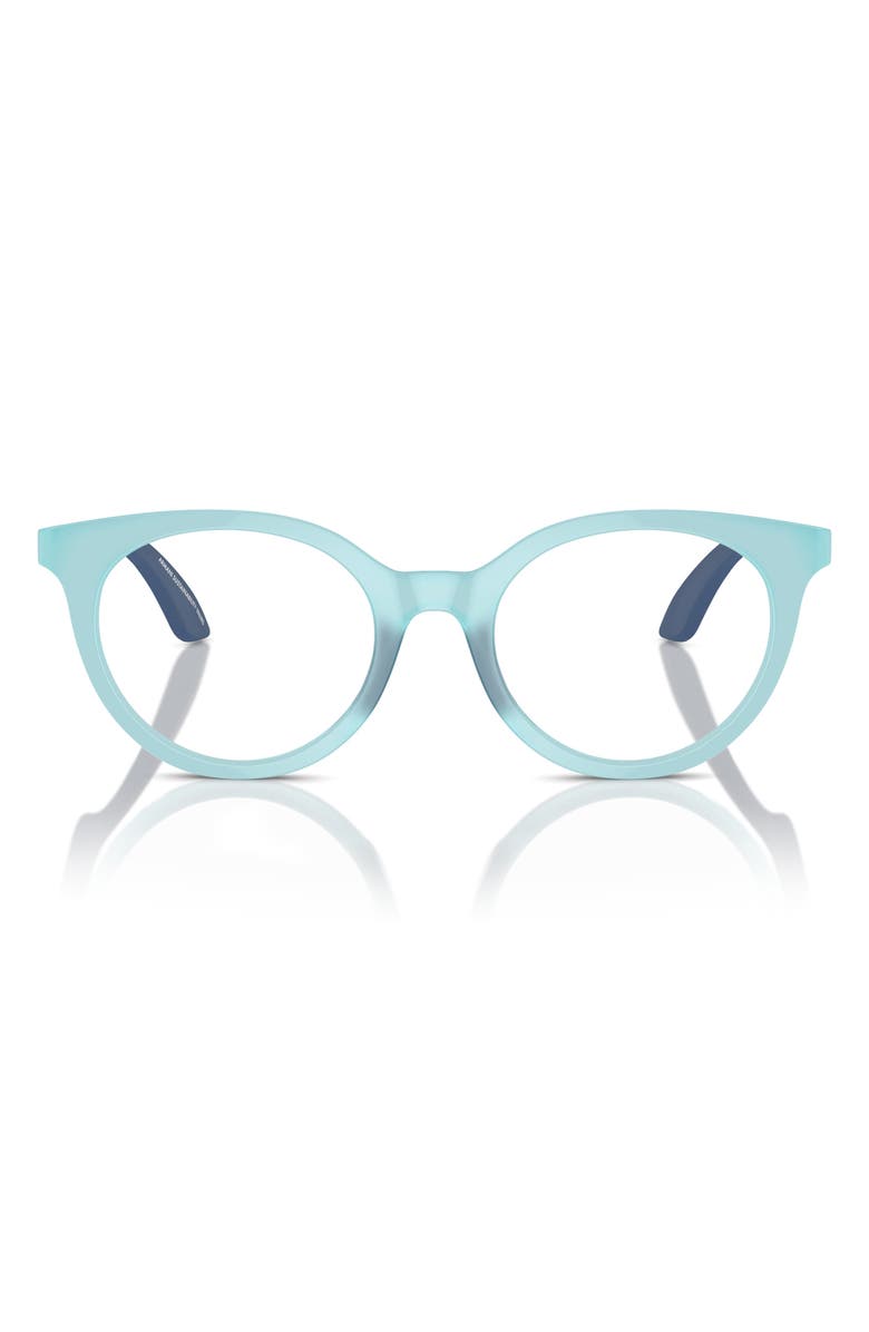 Emporio Armani 47mm Phantos Optical Glasses, Main, color, Opaline Azure / Demo Lens