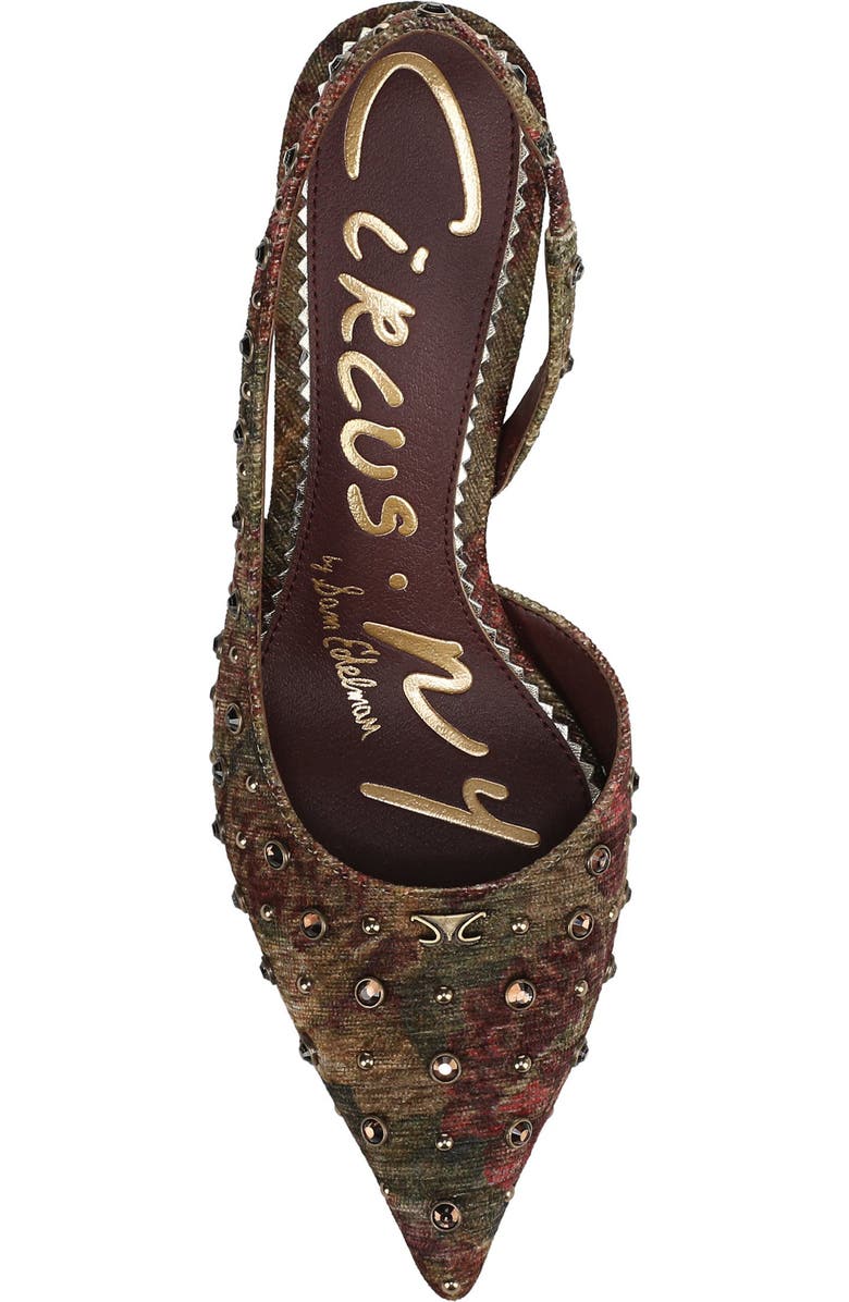 Circus NY by Sam Edelman Tallie Pointed Toe Slingback Pump, Alternate, color, Golden Pear/ Plum Multi