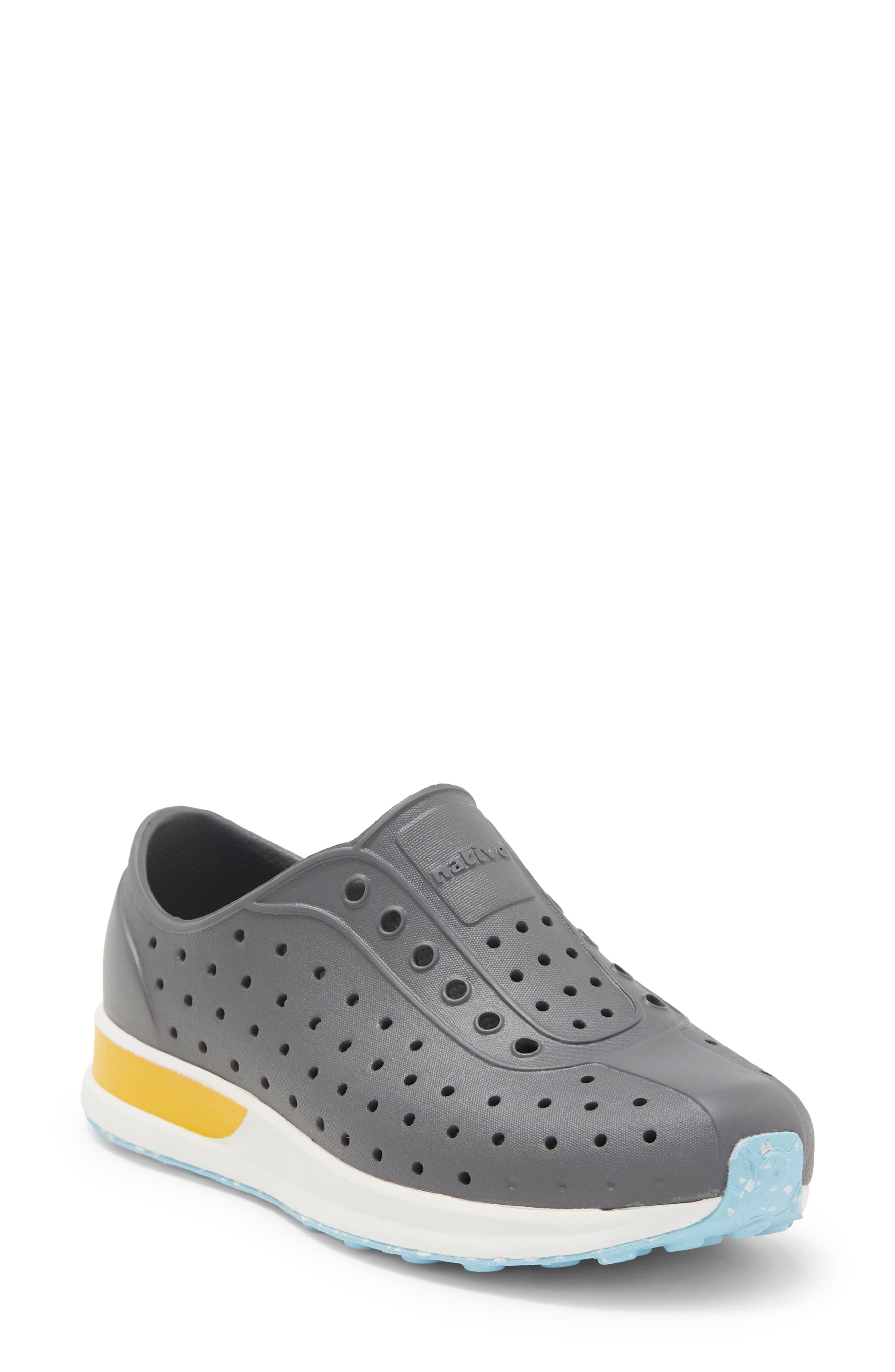 Kids' Robbie Sugarlite Slip-On Sneaker (Nordstrom Exclusive), Main, color, DOUBLE GREY/ SHELL WHITE