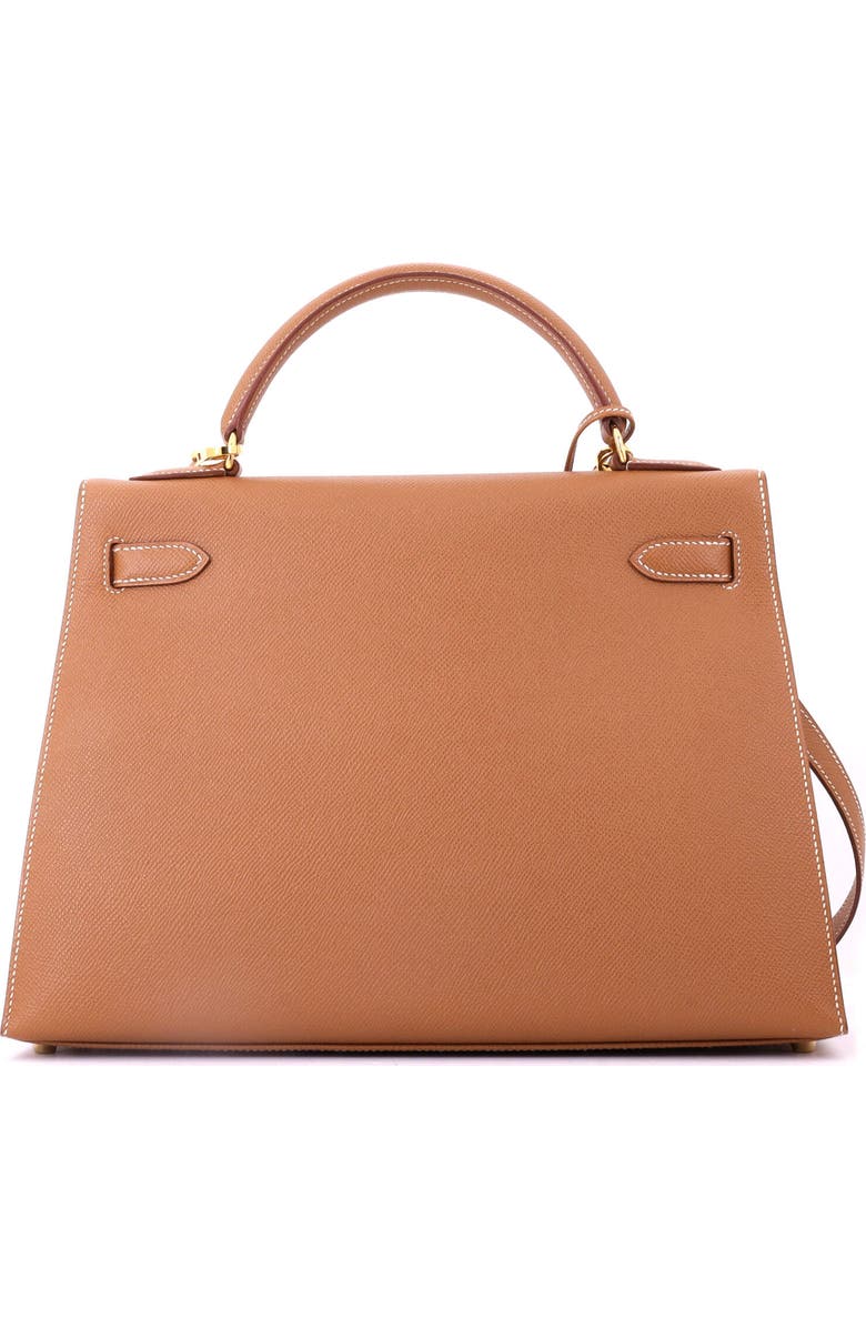 Pre-Owned Hermes Kelly Handbag Brown Courchevel with Gold Hardware 32, Alternate, color, Gold