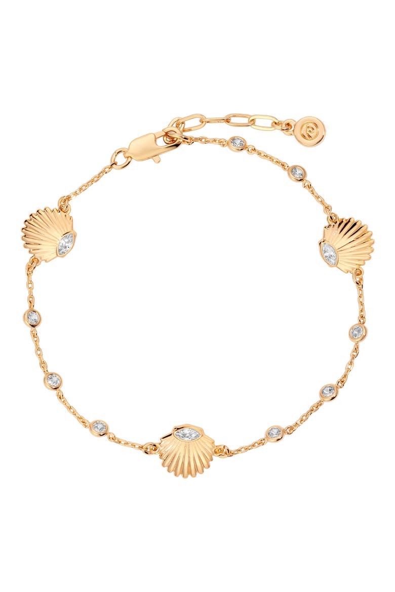 Santorini Shell Anklet, Main, color, GOLD