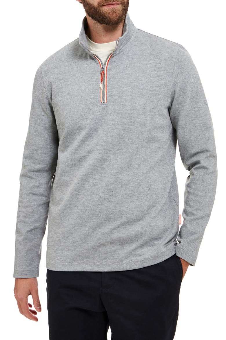 Tatterset Quarter Zip Pullover, Main, color, GREY MARL