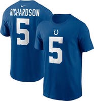 Nike Men's Nike Anthony Richardson Royal Indianapolis Colts 2023 NFL Draft First Round Pick Player Name & Number T-Shirt