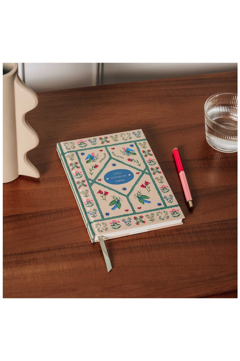 Quilted Daydream Lined Notebook, Alternate, color, BEIGE/ KHAKI