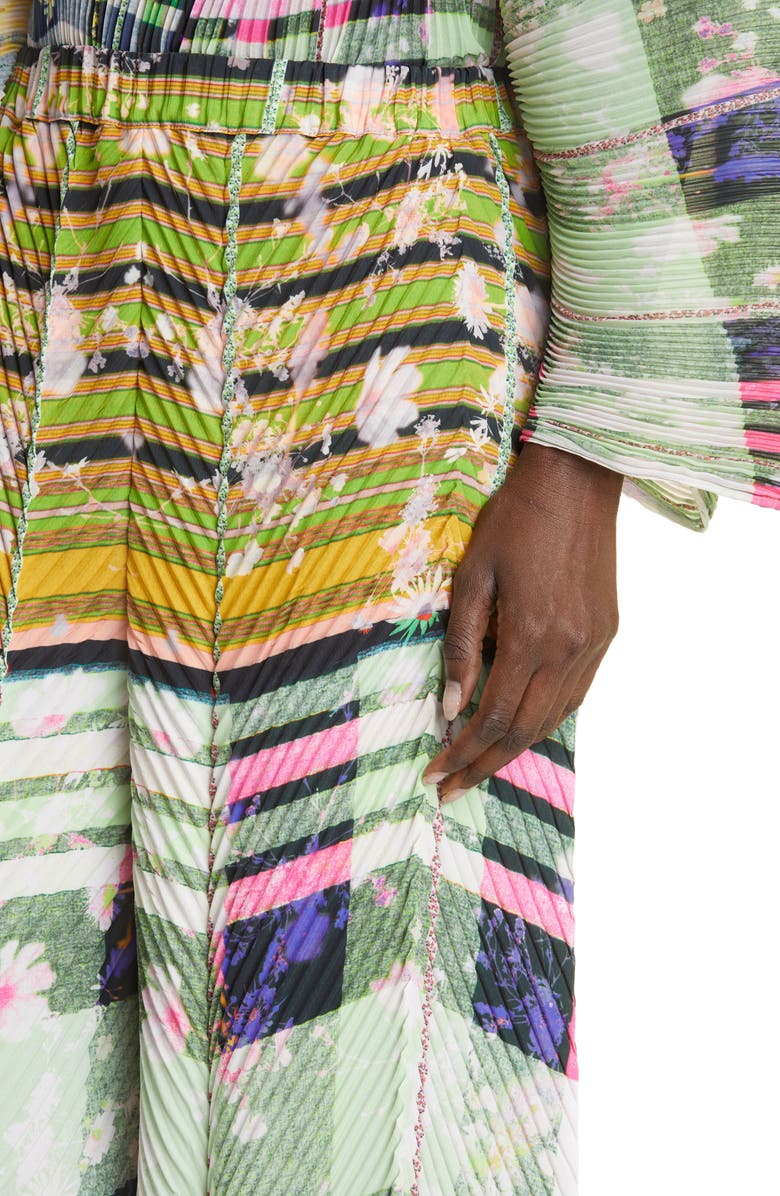 Julia Heuer Luka Plissé Pleated Wide Leg Pants, Alternate, color, 