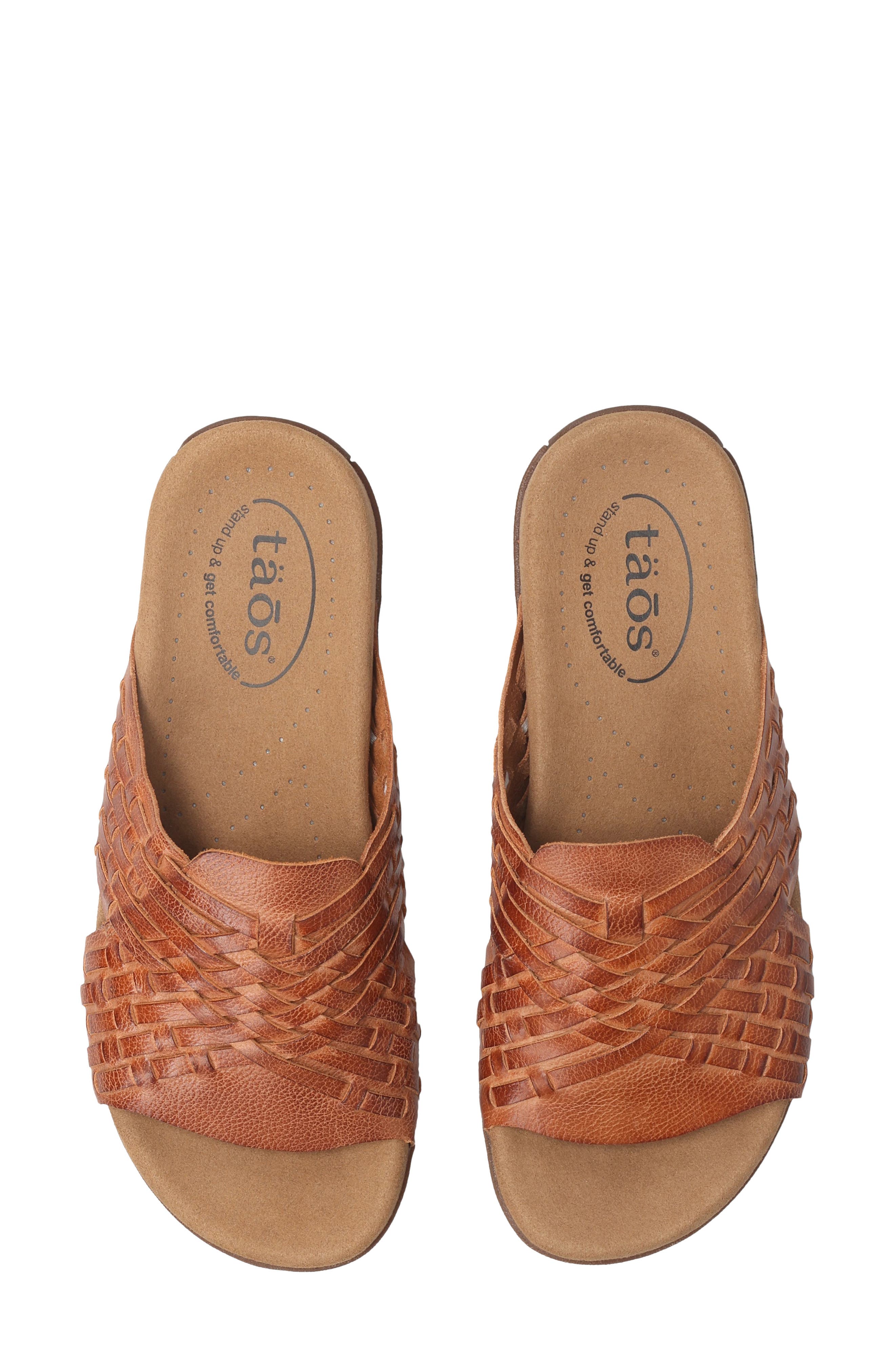 Taos Guru Slide Sandal, Alternate, color, Honey