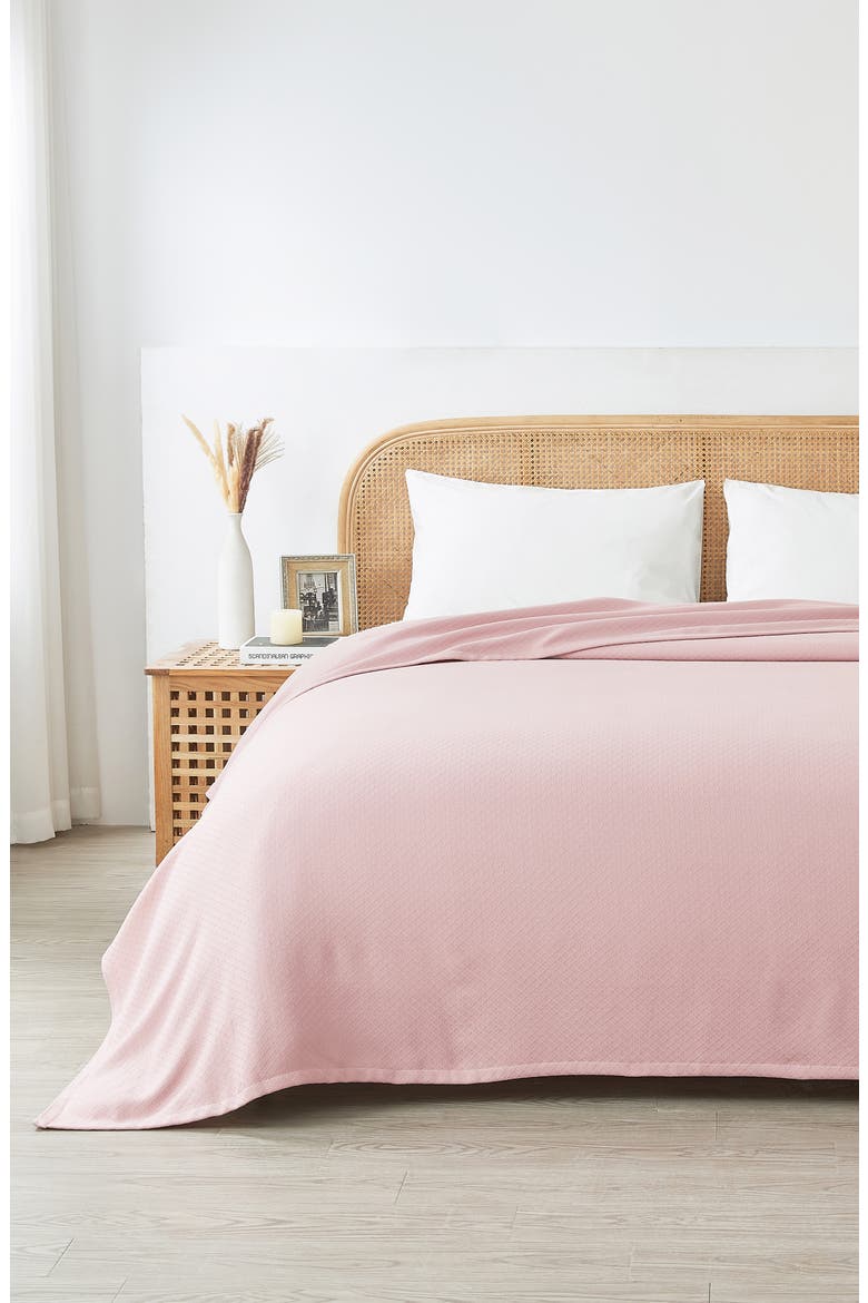 Egyptian Cotton Blanket, Alternate, color, TEA ROSE