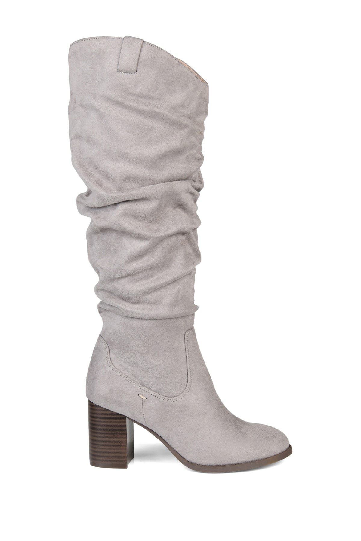 Journee Collection JOURNEE Aneil Ruched Tall Boot, Alternate, color, Grey
