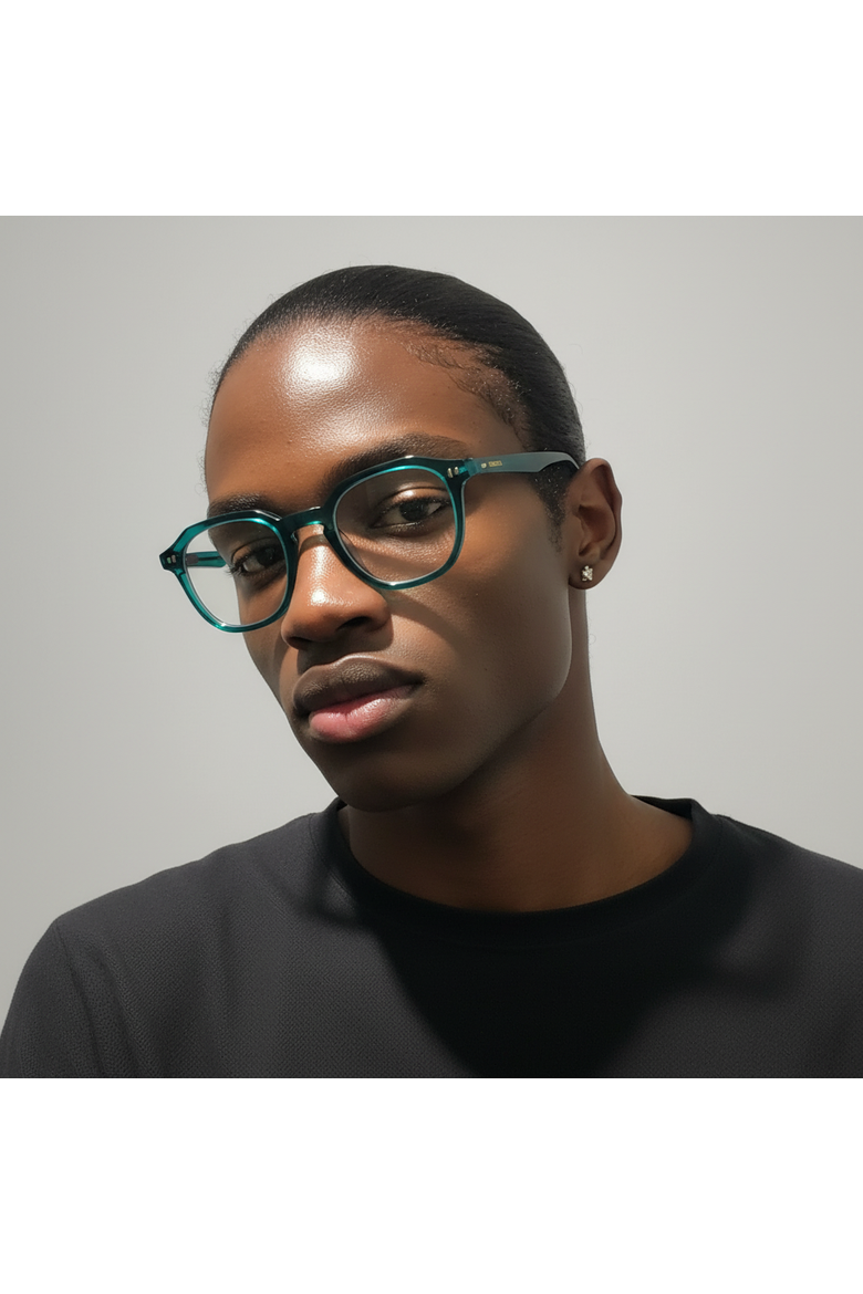 Manifest 46mm Geometric Eyeglasses, Alternate, color, Deep Evergreen Teal